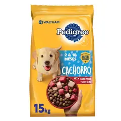 PEDIGREE - Alimento para Perro Cachorro Sabor Carne, Pollo y Cereales 15 Kg