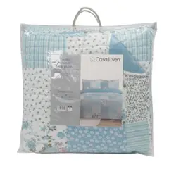 CASA JOVEN - Quilt Maria Patchwork Azul 2 Plazas