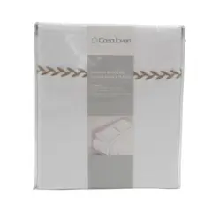 CASA JOVEN - Sabanas Broderie Blanca Beige 2 Plazas