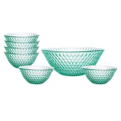 CASA JOVEN - Set Ensaladera + 6Bowls Color Verde