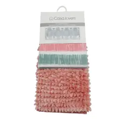 CASA JOVEN - Set Cortina Peva + Gancho Plastico + Peludo Combo2