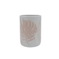 CASA JOVEN - Vaso Para Cepillo Ceramica Hoja Palo Rosa