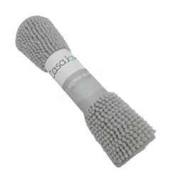 CASA JOVEN - Piso De Baño Shaggy Gris 40X60 Cm