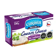 FUNDO CURIHUE - Queso Crema Sin Lactosa Fundo Curihue 190 g