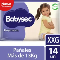 BABYSEC - Pañales Desechables Premium Talla XG 14 Un