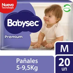 BABYSEC - Pañales Desechables Premium Talla M Babysec 20 Un