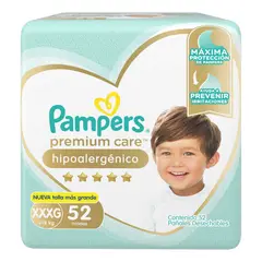 PAMPERS - Pañales Desechables Pampers Premium Care XXXG 52 Un