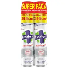 LYSOFORM - Pack Desinfectante Aerosol de Ambientes Lysoform Original 2 x 495 ml