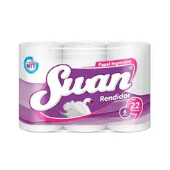 SWAN - Papel Higiénico Doble Hoja 6 x 22