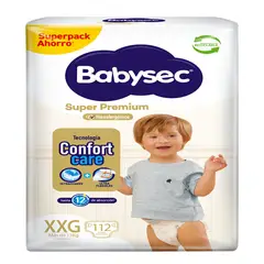 BABYSEC - Pañales Desechables Super Premium Talla XXG Babysec 112 un