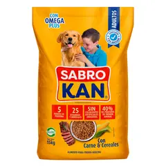 SABROKAN - Alimento para Perros Carne y Cereal 15 K