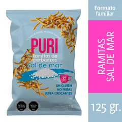 PURISNACKS - Puri Ramitas de Garbanzos Sal de Mar 125 g