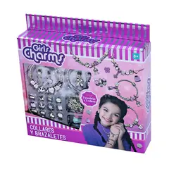 KIDS N PLAY - Set Joyas Rosadas 2 Brazaletes 3 Collares