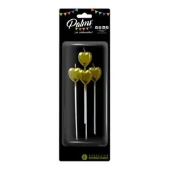 PALMS - Velas Decorativas Corazones Dorados
