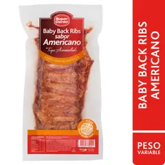 SUPER CERDO - Costillitas de Cerdo Baby Back Rib Sabor Americano Peso Variable