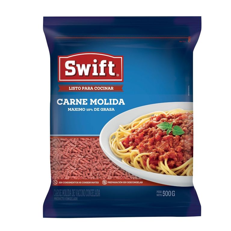 Carne Molida de Vacuno Congelada 10% Grasa Swift 500 g - Tottus - $4.000