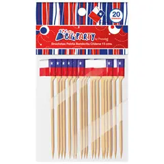 BIG PARTY - Brocheta Paleta 15Cm C/Bandera 20Un