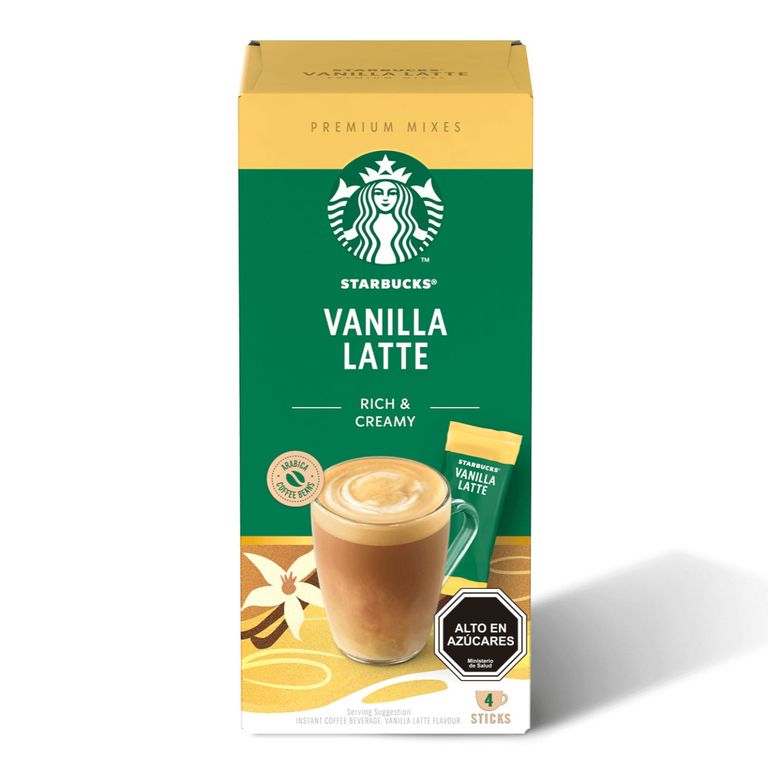 Cafe Instantaneo Sabor Vainilla Latte Starbucks 4 Un