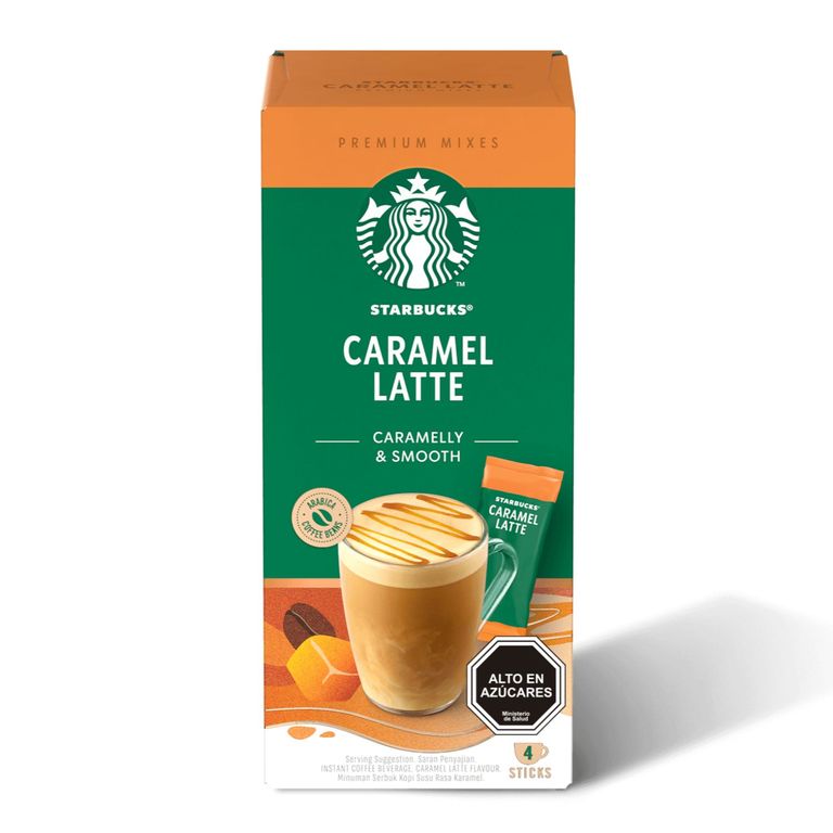 Cafe Instantaneo Sabor Caramel Latte Starbucks 4 un