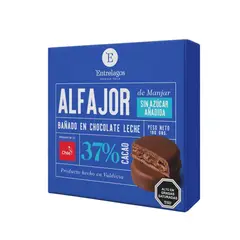 ENTRELAGOS - Pack Alfajor Relleno de Manjar Sin Azúcar 4 Un x 45 g
