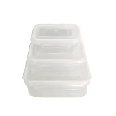 CASA JOVEN - Set 3 Piezas Contenedor 250 ML+500 ML+1 Litro Blanco