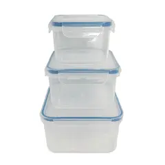 CASA JOVEN - Set 3 Piezas Contenedor 430 ML +800 ML +1300 ML Oceano