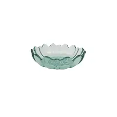 CASA JOVEN - Plato Flor Vidrio Turquesa