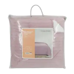 CASA JOVEN - Quilt Maria Velvet Sherpa Cuarzo 2 Plazas