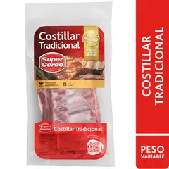 SUPER CERDO - Costillar de Cerdo Trozo Tradicional Refrigerado Al Vacío
