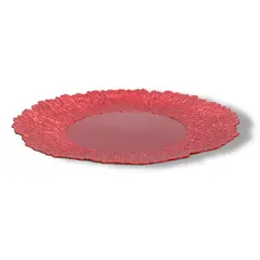 CASA JOVEN - PORTAPLATO BORDE TEXTURA ROJO