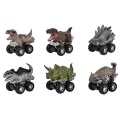 JURASSIC WORLD - Pack 3 Dinosaurios Vehiculo Pullback Jurassic