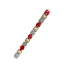 CASA JOVEN - SET 12 ESF CHAMP MAT PLAT GLITTER RJ DISC 6CM