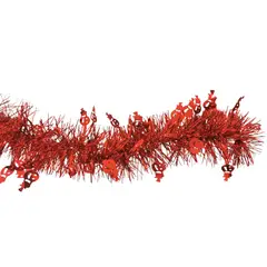 CASA JOVEN - GUIRNALDA TINSEL ROJA MUNECO NIEVE 2 MTS