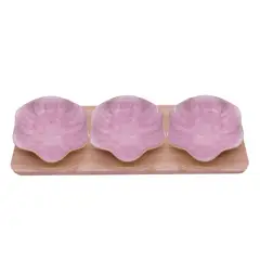 CASA JOVEN - Bandeja Piqueo 3 Bowls 32 Cm Hello Spring