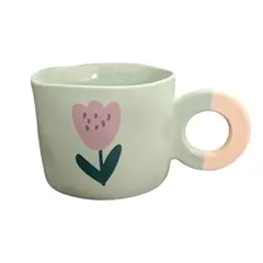 CASA JOVEN - Mug Flor Verde 285 Ml Hello Spring