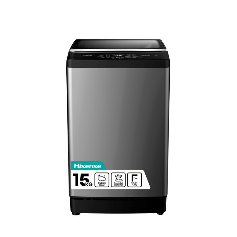 LAVADORA 15KG WT3J1523UT TITANIUM GREY HISENSE