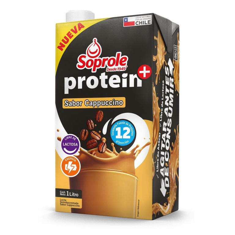 Leche Semidescremada Protein Sabor Cappuccino Soprole 1 L 1 LT