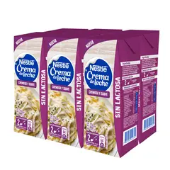 NESTLE - Pack Crema de Leche Sin Lactosa Nestle 6 x 200 ml