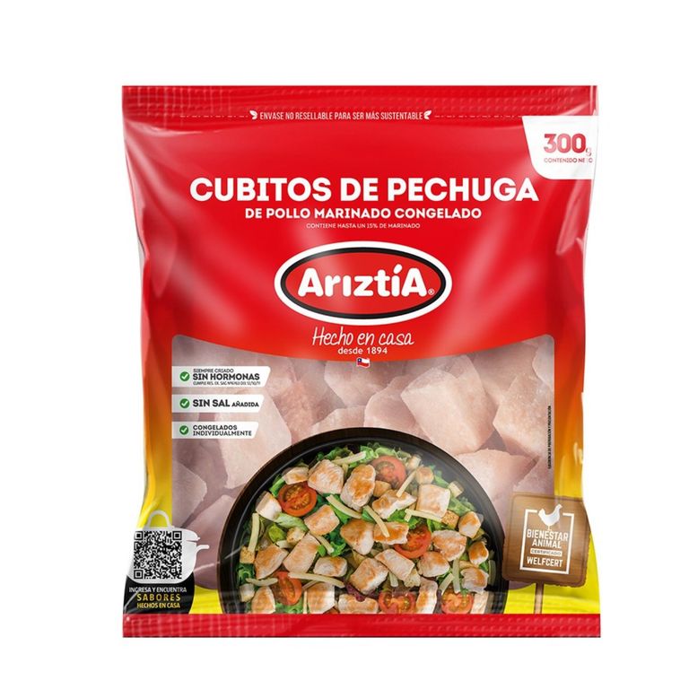 Cubitos de Pollo Congelados Ariztia 300 g - Tottus - $2.890