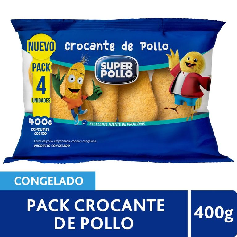 Crocantes de Pollo Apanado Congelado Super Pollo 400 g - Tottus - $2.490