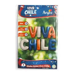 ARGOS - GLOBO METALIZADO VIVA CHILE TRICOLOR