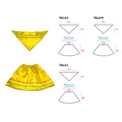FECO - TRAJE NORTINO MUJER AMARILLO L UN.
