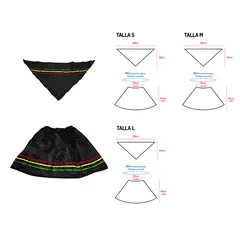 FECO - TRAJE NORTINO MUJER NEGRO L UN.