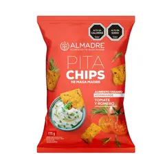 ALMADRE - Pan Pita Chips Tomate y Romero Almadre 115 g