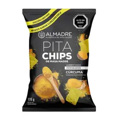 ALMADRE - Pan Pita Chips Cúrcuma Almadre 115 g
