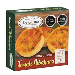 DEGUSTAR - Mini Quiches Tomate y Albahaca Congelados Degustar 10 Un