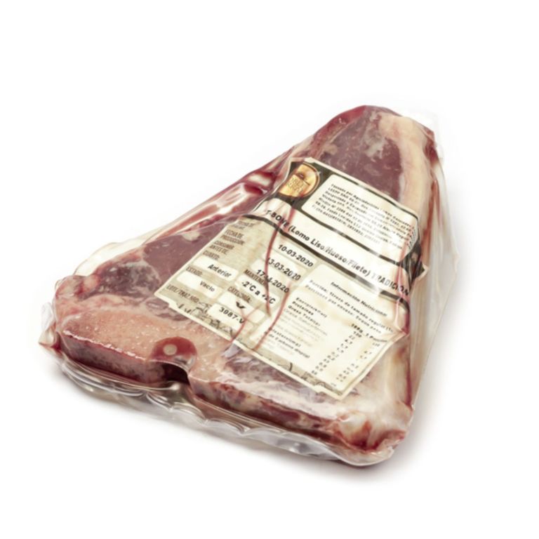 T-Bone (Filete y Lomo Liso con Hueso) Nacional al Vacío - Tottus - $23.990