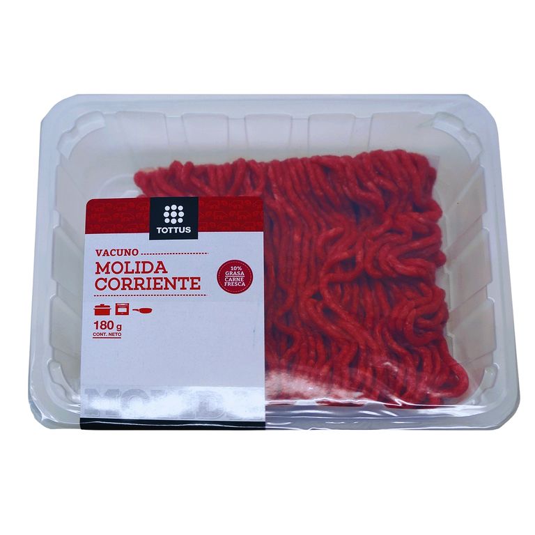 Carne Molida de Vacuno 10% Grasa Tottus 180 g - Tottus - $2.000