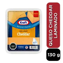 KRAFT - Queso Cheddar Laminado Kraft 130 g