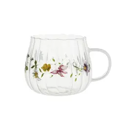 CASA JOVEN - Taza Vidrio Flores 420 Ml Jardín De Ximen